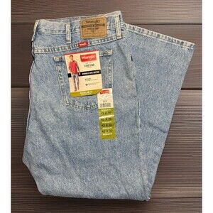Wrangler Regular Fit Cotton Light Wash Blue Jeans 96501SL Men's Size 42X30 NWT